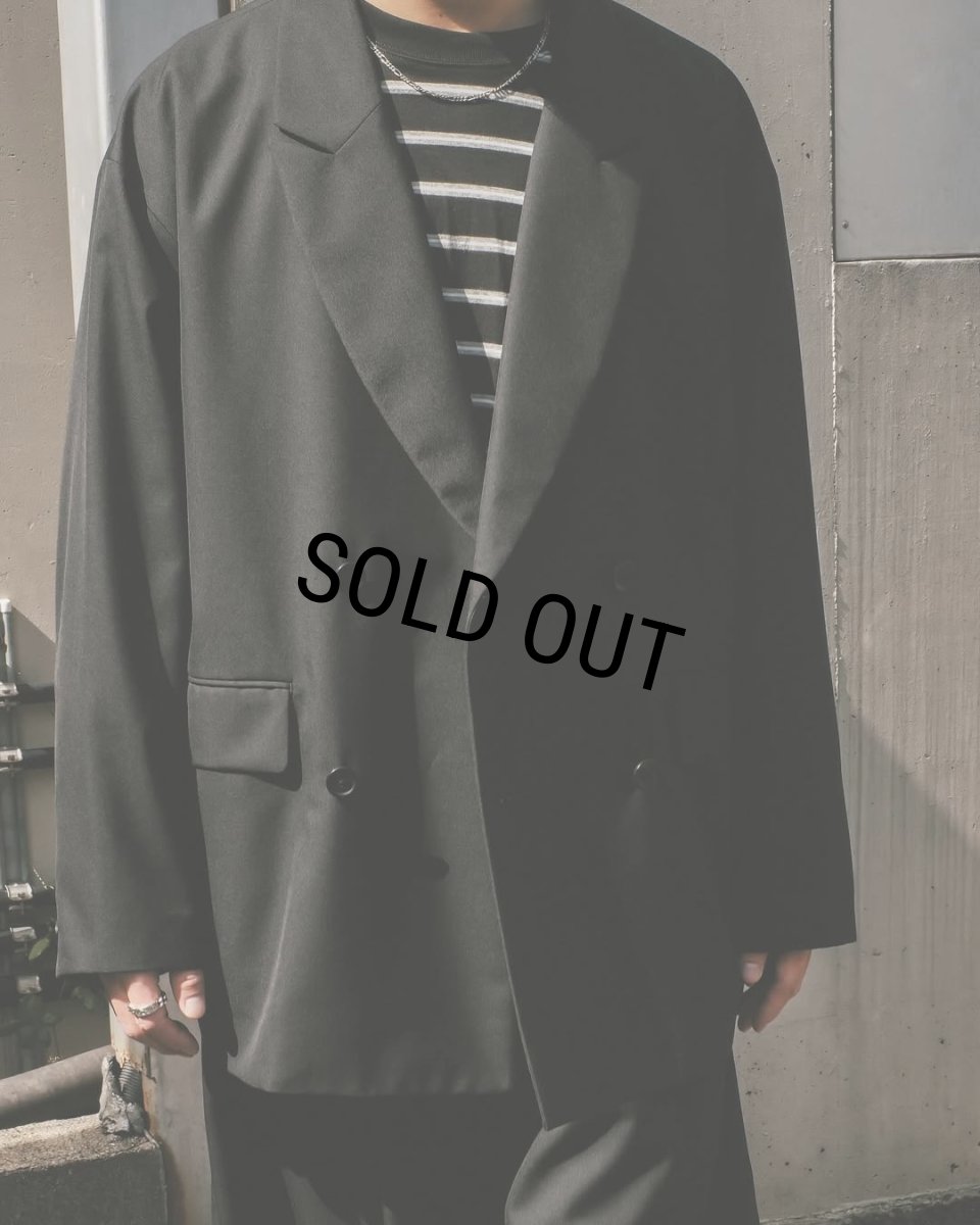 画像6: COOTIE PRODUCTIONS/T/W Saxony Double Breasted Jacket（Black）［ダブルブレステッドJKT-25秋冬］ (6)