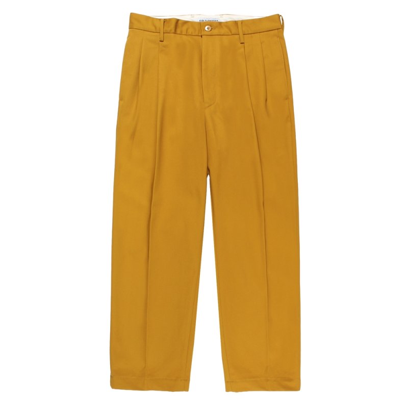 画像2: WACKO MARIA/DOUBLE PLEATED CHINO TROUSERS（YELLOW）［ツータックチノトラウザース-25秋冬］