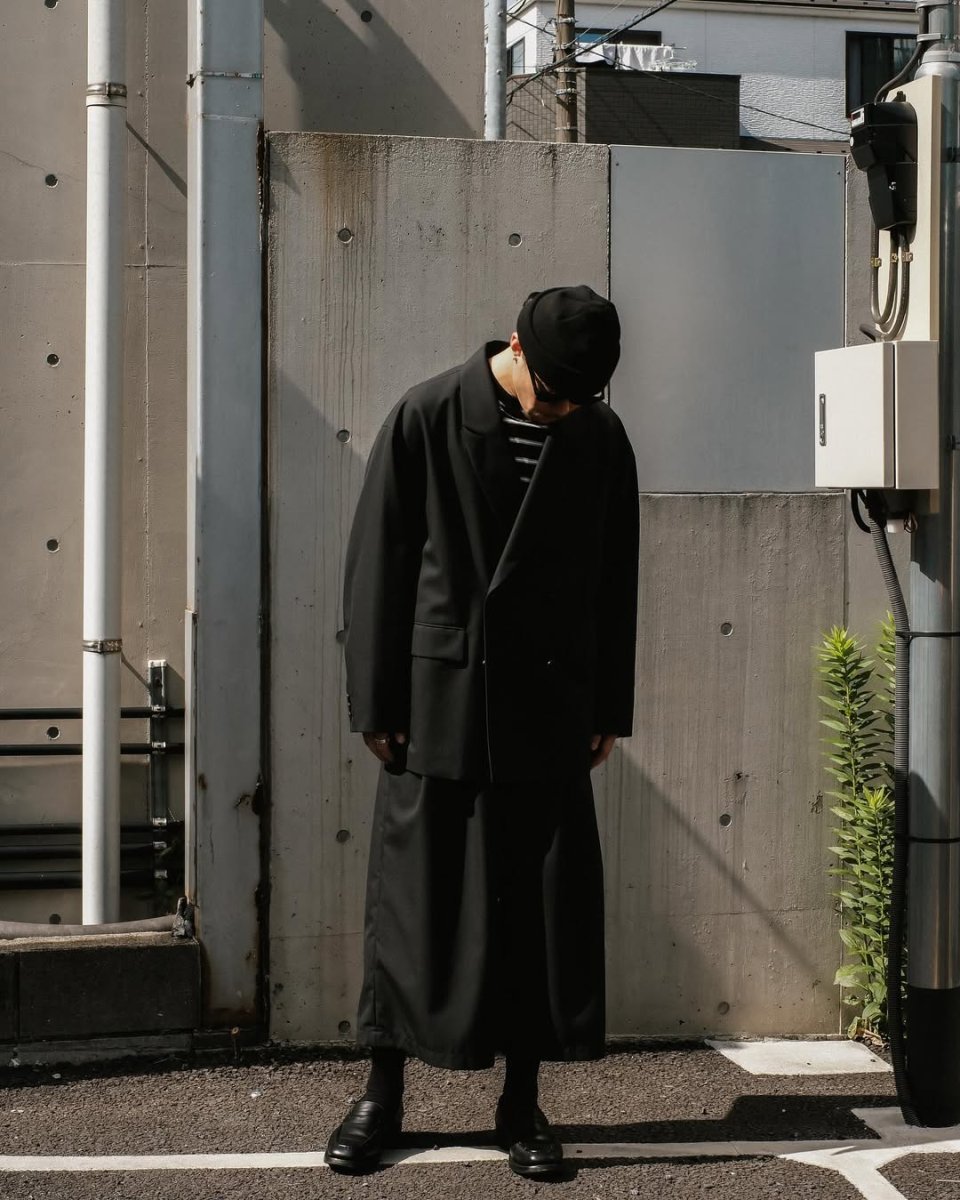 画像4: COOTIE PRODUCTIONS/T/W Saxony Double Breasted Jacket（Black）［ダブルブレステッドJKT-25秋冬］ (4)