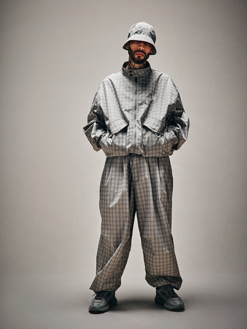 画像3: TIGHTBOOTH/PLAID LIGHT SWING TOP（Grey）［チェックライトスウィングトップ-25秋冬］
