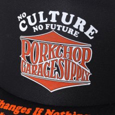 画像4: PORKCHOP/WAVE LOGO MESH CAP（BLACK）［ウェーブロゴメッシュキャップ-25秋冬］ (4)