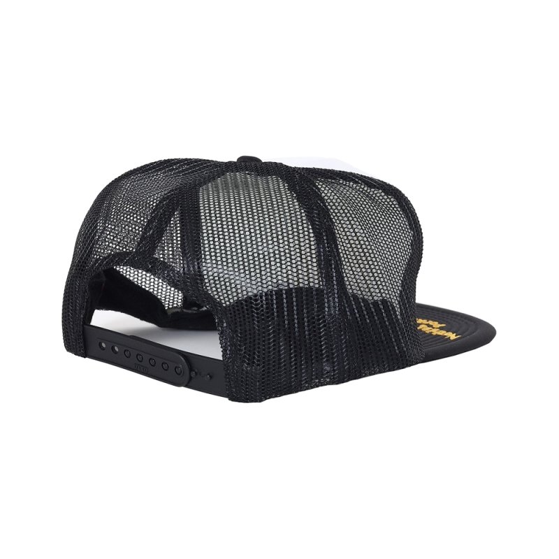 画像2: PORKCHOP/WAVE LOGO MESH CAP（WHITE/BLACK）［ウェーブロゴメッシュキャップ-25秋冬］