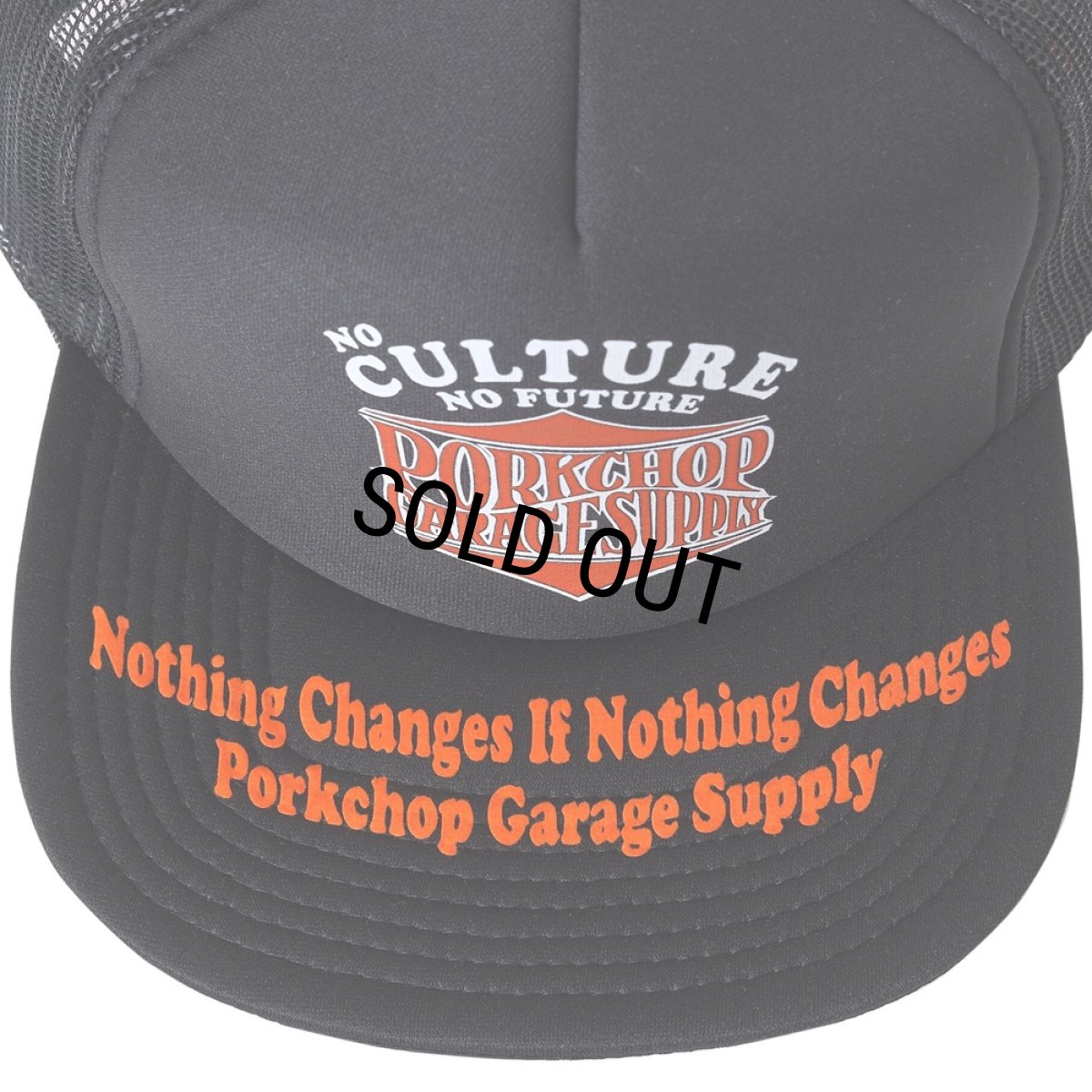 画像3: PORKCHOP/WAVE LOGO MESH CAP（BLACK）［ウェーブロゴメッシュキャップ-25秋冬］ (3)