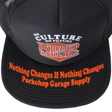 画像3: PORKCHOP/WAVE LOGO MESH CAP（BLACK）［ウェーブロゴメッシュキャップ-25秋冬］ (3)