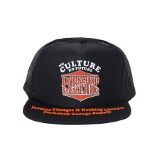 画像1: PORKCHOP/WAVE LOGO MESH CAP（BLACK）［ウェーブロゴメッシュキャップ-25秋冬］ (1)