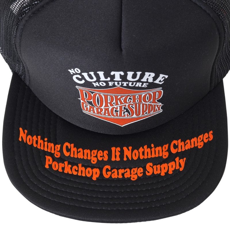 画像3: PORKCHOP/WAVE LOGO MESH CAP（BLACK）［ウェーブロゴメッシュキャップ-25秋冬］