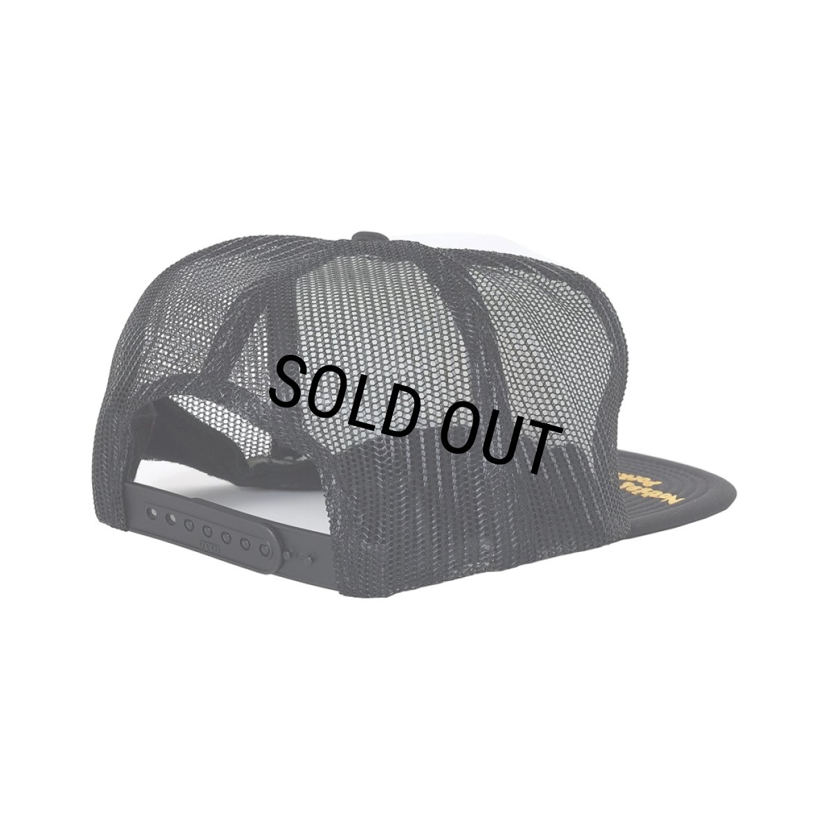 画像2: PORKCHOP/WAVE LOGO MESH CAP（WHITE/BLACK）［ウェーブロゴメッシュキャップ-25秋冬］ (2)