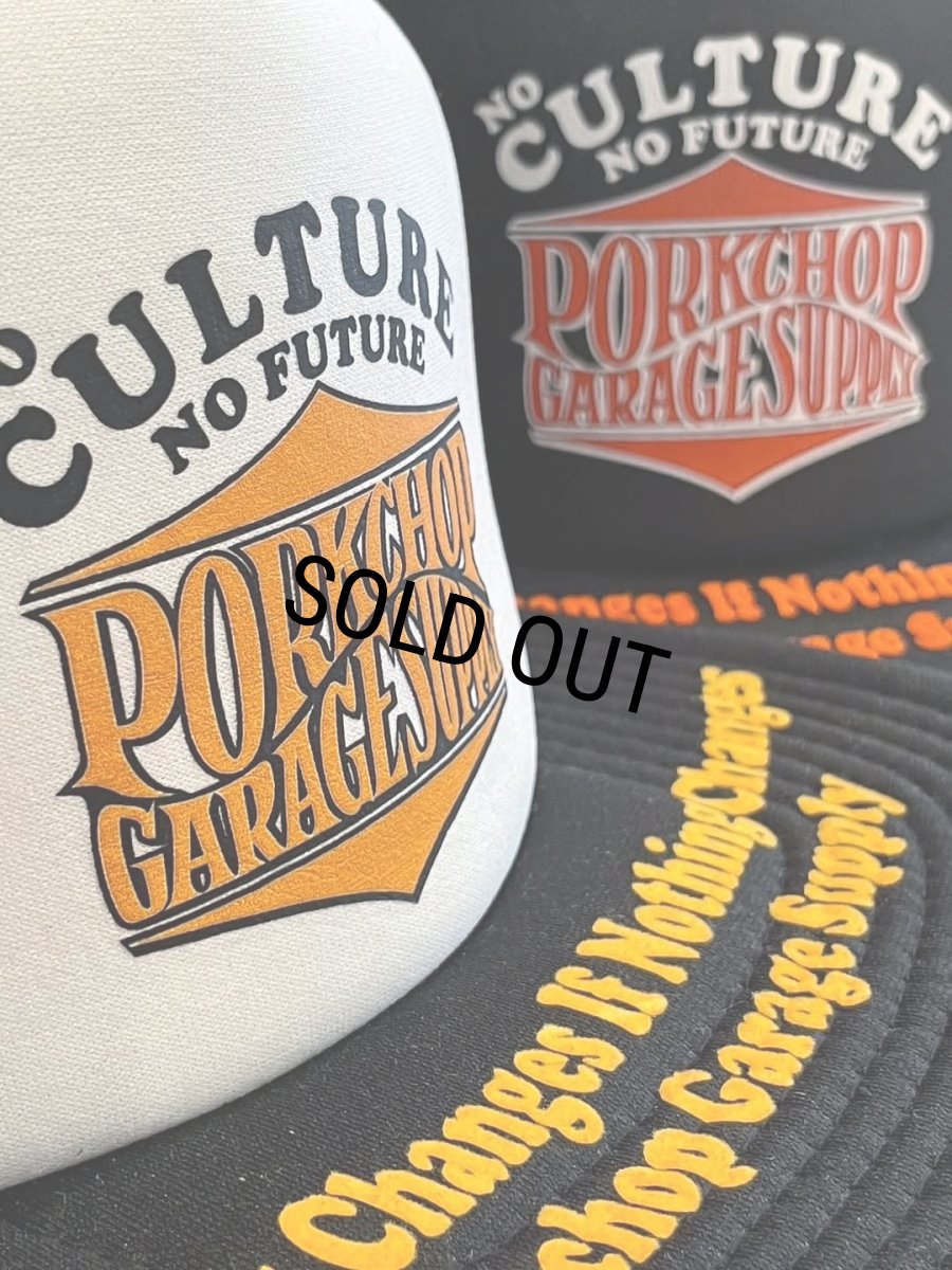 画像7: PORKCHOP/WAVE LOGO MESH CAP（WHITE/BLACK）［ウェーブロゴメッシュキャップ-25秋冬］ (7)