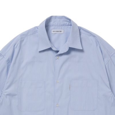 画像3: COOTIE PRODUCTIONS/Stripe Broad L/S Shirt（Saxe）［ストライプブロードシャツ-25秋冬］
