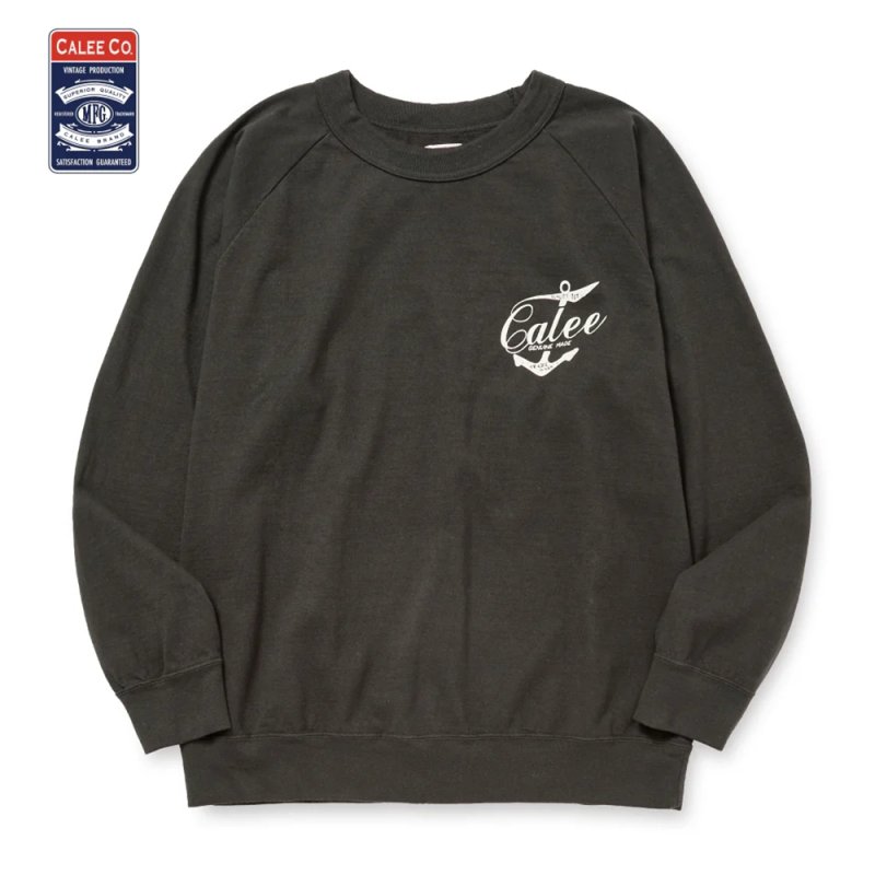 画像1: CALEE/VINTAGE REPRODUCT RAGLAN L/S RIB TEE（VINTAGE BLACK）［ラグラン長袖リブT-25秋冬］