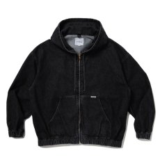 画像1: COOTIE PRODUCTIONS/12.5oz Denim Zip Up Hooded Jacket（Black Fade）［デニムジップアップフーデッドJKT-25秋冬］ (1)