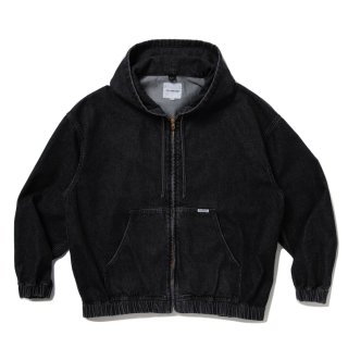 COOTIE PRODUCTIONS/12.5oz Denim Zip Up Hooded Jacket（Black Fade