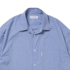 画像2: COOTIE PRODUCTIONS/Stripe Broad L/S Shirt（Blue）［ストライプブロードシャツ-25秋冬］ (2)