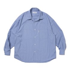 画像1: COOTIE PRODUCTIONS/Stripe Broad L/S Shirt（Blue）［ストライプブロードシャツ-25秋冬］ (1)