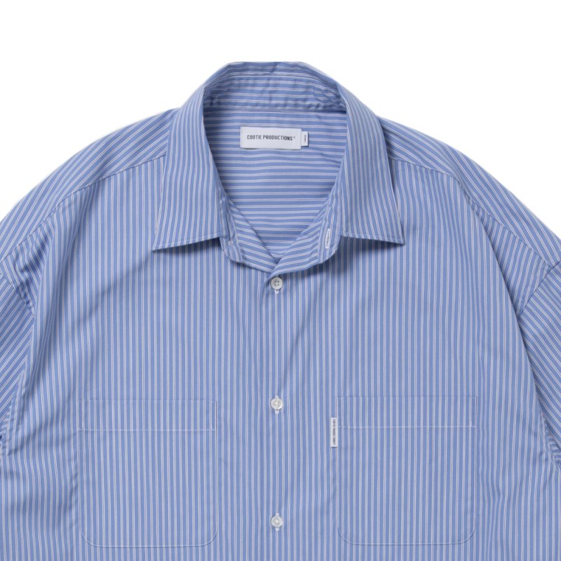 画像2: COOTIE PRODUCTIONS/Stripe Broad L/S Shirt（Blue）［ストライプブロードシャツ-25秋冬］