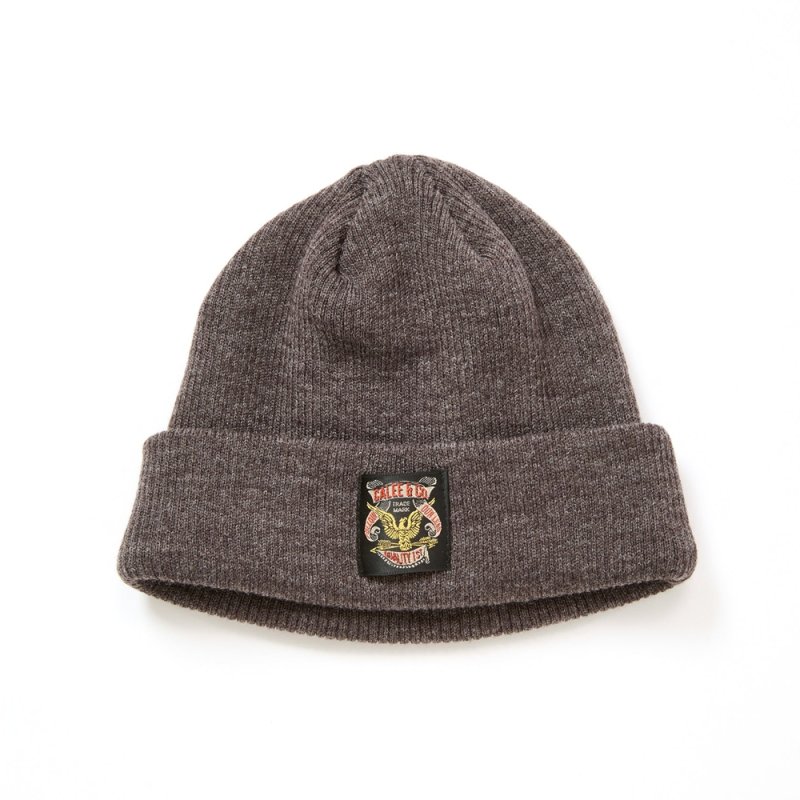 画像1: CALEE/A/W HEATHER KNIT CAP（CHARCOAL）［ニットキャップ-25秋冬］