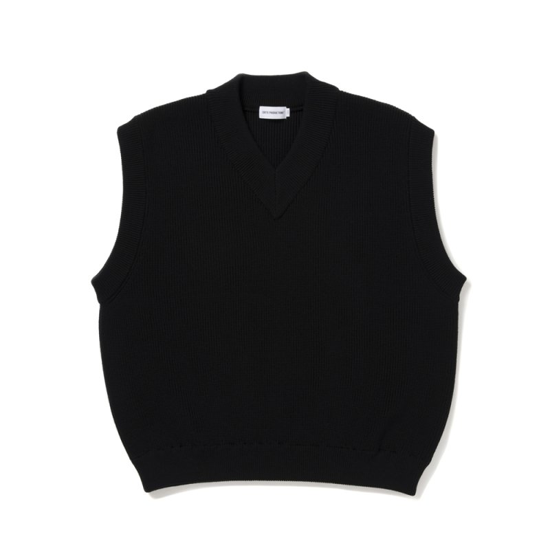 画像1: COOTIE PRODUCTIONS/Rib Stitch Tilden Knit Vest（Black）［チルデンニットベスト-25秋冬］