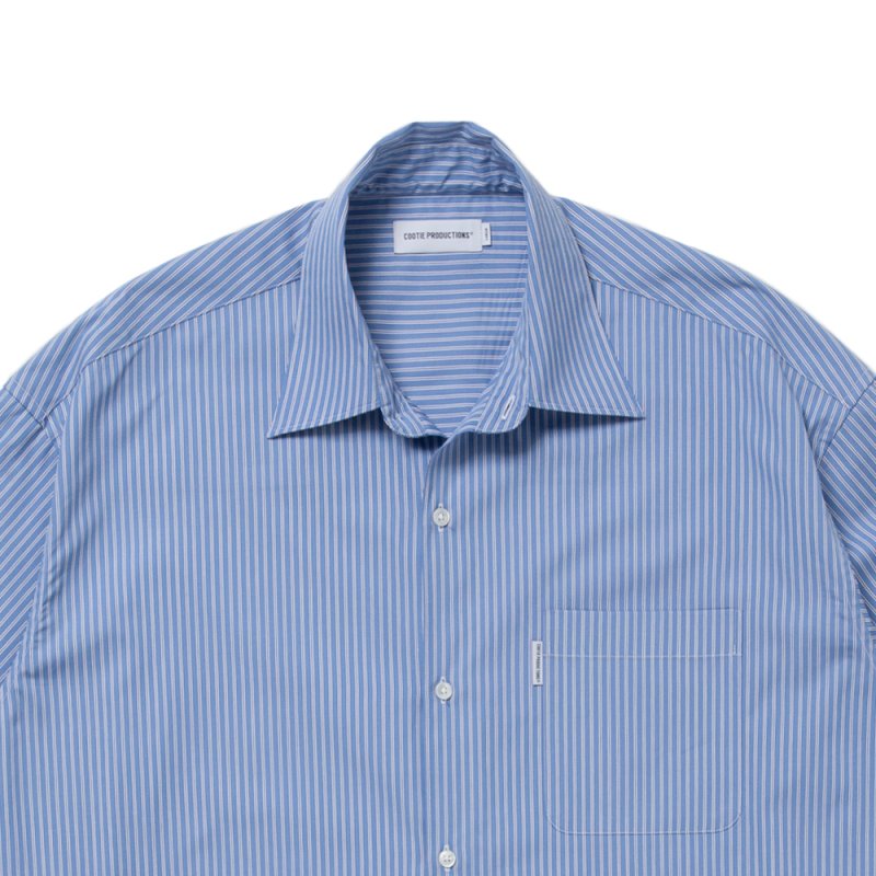 画像2: COOTIE PRODUCTIONS/Stripe Broad Oversized L/S Shirt（Blue）［ストライプブロードオーバーサイズシャツ-25秋冬］