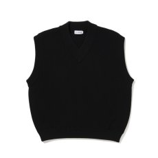 画像1: COOTIE PRODUCTIONS/Rib Stitch Tilden Knit Vest（Black）［チルデンニットベスト-25秋冬］ (1)