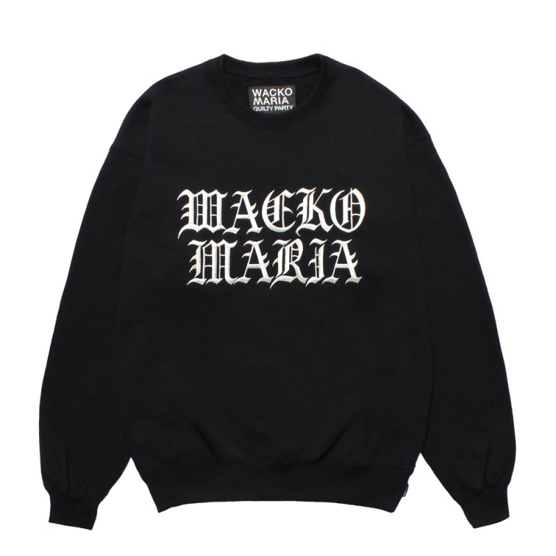 画像1: WACKO MARIA/HEAVY WEIGHT SWEAT SHIRT（BLACK）［クルーネックスウェット-25秋冬］