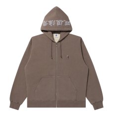 画像1: BlackEyePatch/REFLECTOR EMBROIDERED SMALL HWC ZIP HOODIE（BROWN） (1)