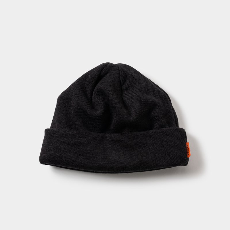 画像1: TIGHTBOOTH/TAG WATCH CAP（Black）［タグワッチキャップ-25秋冬］