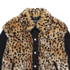 画像2: WACKO MARIA/FAUX LEOPARD FUR DENIM GRIZZLY JACKET（BLACK）［レオパードファーデニムグリズリーJKT-25秋冬］ (2)