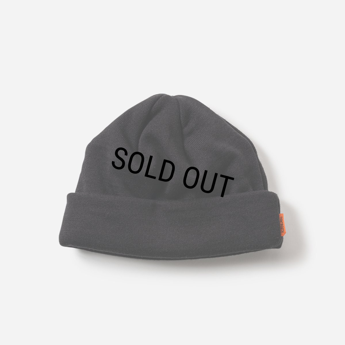 画像1: 【20%OFF】TIGHTBOOTH/TAG WATCH CAP（Black）［タグワッチキャップ-25秋冬］ (1)