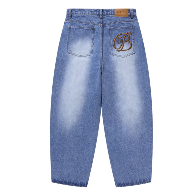 画像2: BlackEyePatch/B EMBLEM EXTRA BAGGY JEANS（INDIGO）