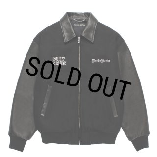 WACKO MARIA/LEATHER VARSITY JACKET（BLACK）［レザーヴァーシティJKT