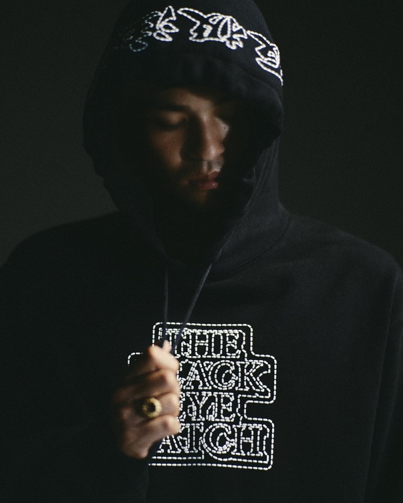 画像3: BlackEyePatch/STITCH PRINTED OG LABEL HOODIE（BLACK）