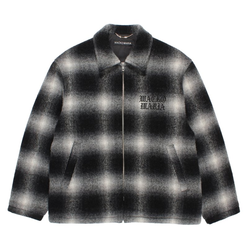 画像1: WACKO MARIA/WOOL OMBRE CHECK 50'S JACKET（OFF WHITE）［ウールオンブレチェック50'S JKT-25秋冬］