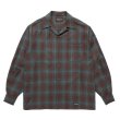 WACKO MARIA/PENDLETON / WOOL OMBRE CHECK OPEN COLLAR SHIRT（BROWN