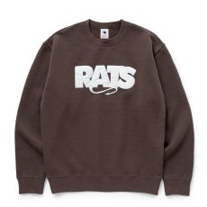 画像1: RATS/BOX LOGO SWEAT（BROWN）［ボックスロゴスウェット-25秋冬］ (1)