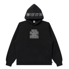 画像1: BlackEyePatch/STITCH PRINTED OG LABEL HOODIE（BLACK） (1)