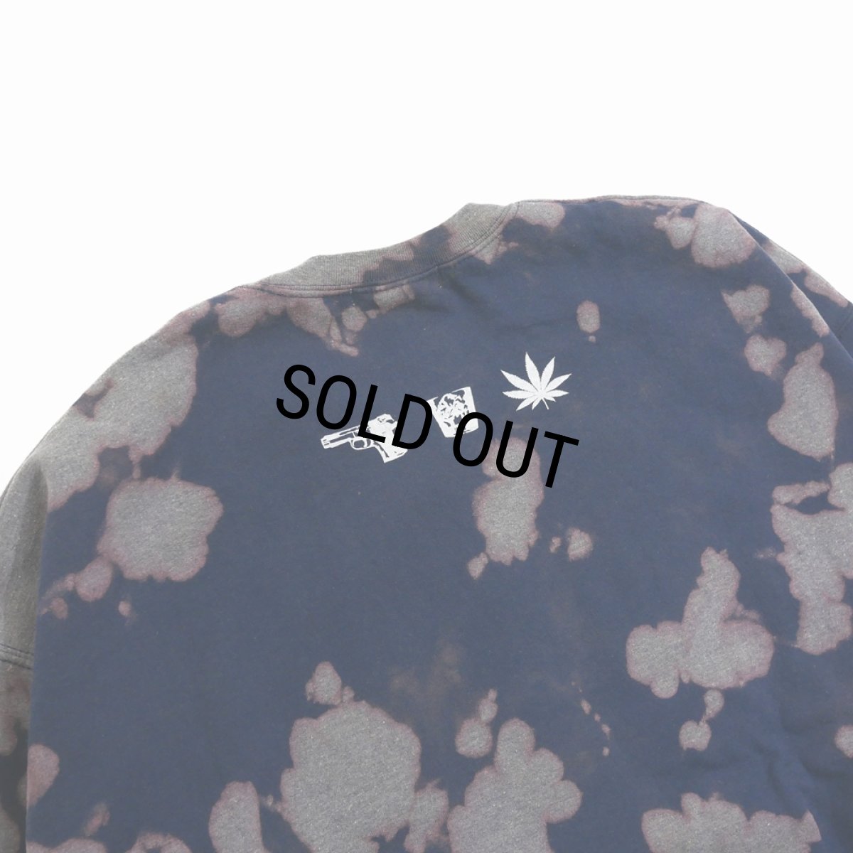 画像4: exodus brand/Drunk,High & Unemployed TIE DYE SWEAT（NAVY）［タイダイクルーネックスウェット-25秋冬］ (4)