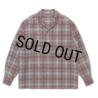 WACKO MARIA/PENDLETON / WOOL OMBRE CHECK OPEN COLLAR SHIRT（GRAY