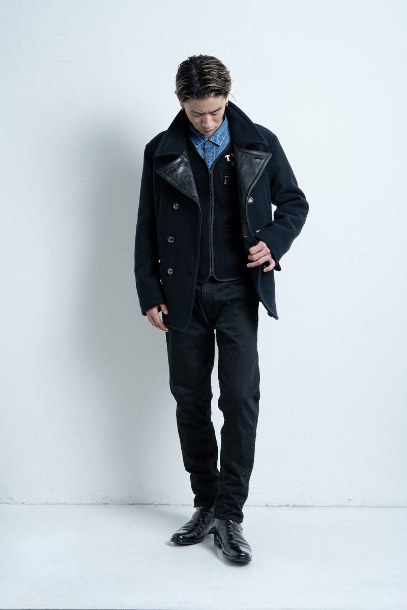 画像7: RATS/DOUBLE BREASTED WOOL JKT（BLACK）［ダブルブレステッドウールJKT-25秋冬］ (7)