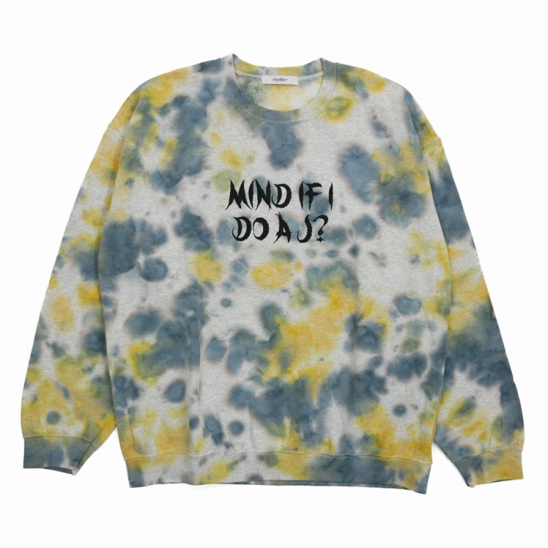 画像1: exodus/Mind If i Do a J ? TIE DYE SWEAT（GREY/YELLOW）［タイダイクルーネックスウェット-25秋冬］