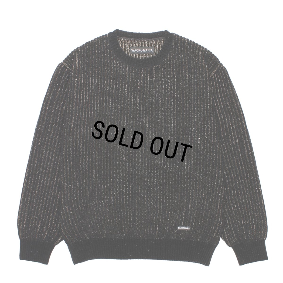 画像1: WACKO MARIA/GLITTER KNIT SWEATER（BLACK/GOLD）［グリッターニットセーター-25秋冬］ (1)