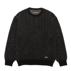 画像1: WACKO MARIA/GLITTER KNIT SWEATER（BLACK/GOLD）［グリッターニットセーター-25秋冬］ (1)