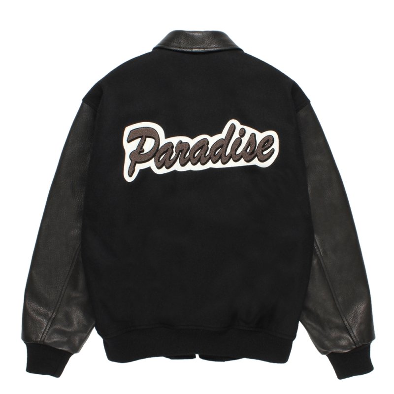 画像2: WACKO MARIA/LEATHER VARSITY JACKET（BLACK）［レザーヴァーシティJKT-25秋冬］