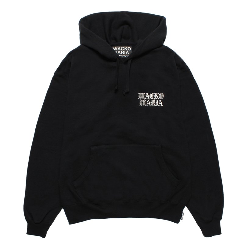 画像1: WACKO MARIA/HEAVY WEIGHT HOODED SWEAT SHIRT（BLACK）［プルオーバーパーカー-25秋冬］