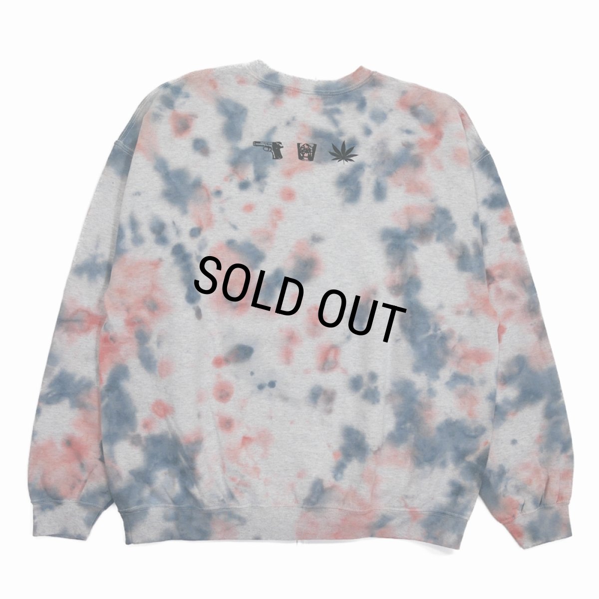 画像2: exodus/Drunk,High & Unemployed TIE DYE SWEAT（GREY/ORANGE）［タイダイクルーネックスウェット-25秋冬］ (2)