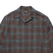 WACKO MARIA/PENDLETON / WOOL OMBRE CHECK OPEN COLLAR SHIRT（BROWN
