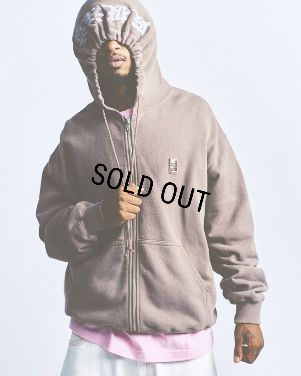 画像3: BlackEyePatch/REFLECTOR EMBROIDERED SMALL HWC ZIP HOODIE（BLACK） (3)