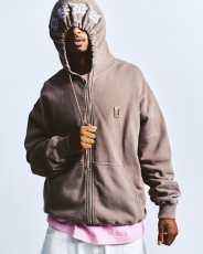 画像3: BlackEyePatch/REFLECTOR EMBROIDERED SMALL HWC ZIP HOODIE（BLACK） (3)