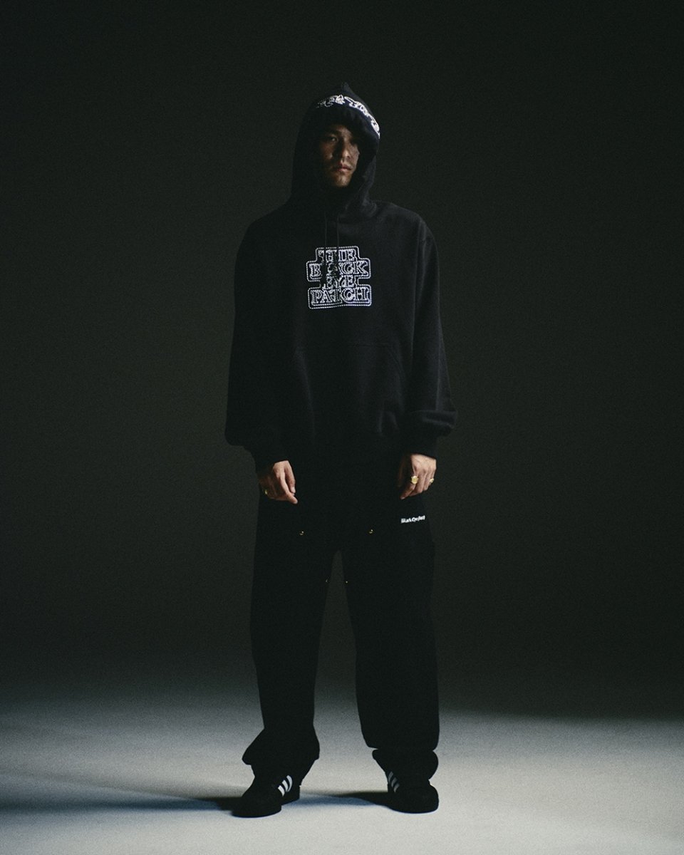 画像4: BlackEyePatch/STITCH PRINTED OG LABEL HOODIE（BLACK） (4)