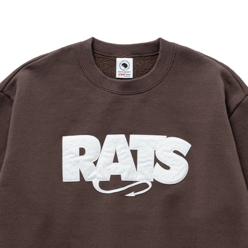 画像2: RATS/BOX LOGO SWEAT（BROWN）［ボックスロゴスウェット-25秋冬］