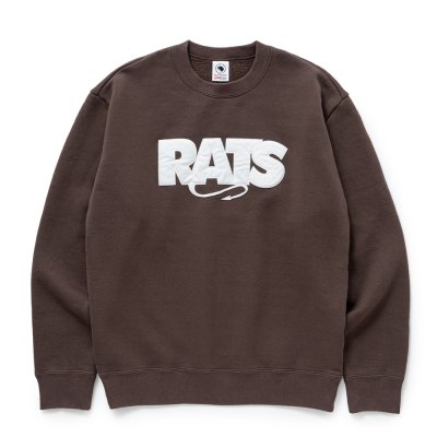 画像1: RATS/BOX LOGO SWEAT（BROWN）［ボックスロゴスウェット-25秋冬］